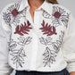 Camicia Sailor écru ricamata