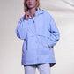 Parka lungo stampato con cappuccio rimovibile
