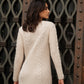 Abito midi in maglia a coste con trecce