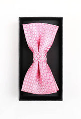 Set papillon e fazzoletto da taschino rosa