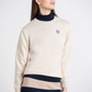 Maglione in lana e cashmere con logo ricamato