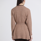 Cardigan con cintura da donna in maglia effetto bouclé