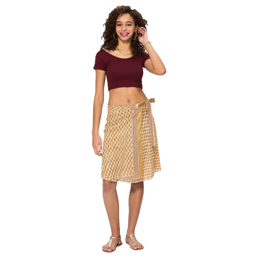 Gonna corta estiva in cotone stile boho