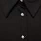 Camicia in raso con bottoni perlati