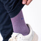 Calzini a righe in cotone pettinato bordeaux e azzurro