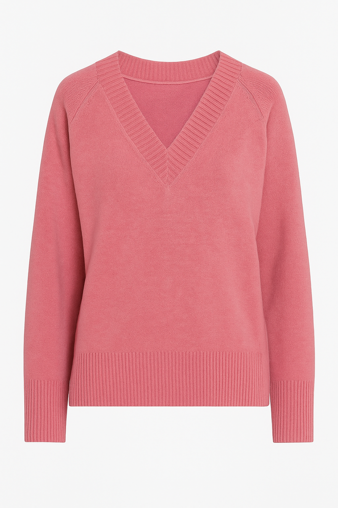 Maglione in lana con scollo a V