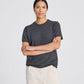 Maglia in cashmere a maniche corte Ellia grigio scuro mélange