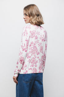 Cardigan in maglia con motivo floreale