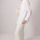 Camicia oversize con maniche a palloncino in misto cotone