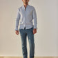 Pantaloni uomo in lino Souk Blueberry blu