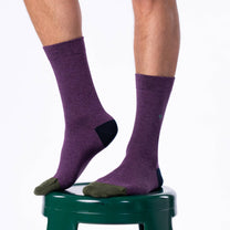Calzini in cotone pettinato tinta unita viola