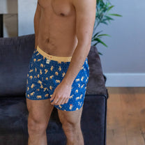 Boxer in cotone organico con stampa elefanti