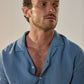 Camicia in lino Papete blu Charron