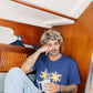 T-shirt Star blu navy in cotone biologico