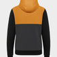 Felpa con zip Chimp in color block senape nero e grigio scuro