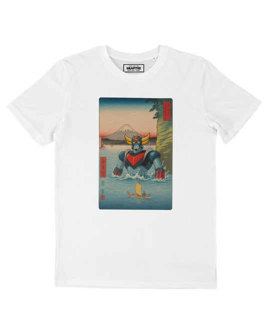 T-shirt unisex in cotone biologico con stampa giapponese Goldrake