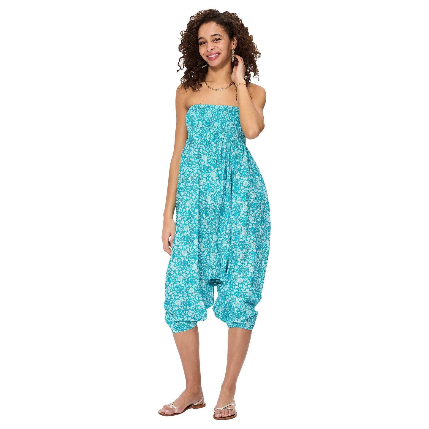 Pantaloni sarouel estivi 3 in 1 boho in cotone