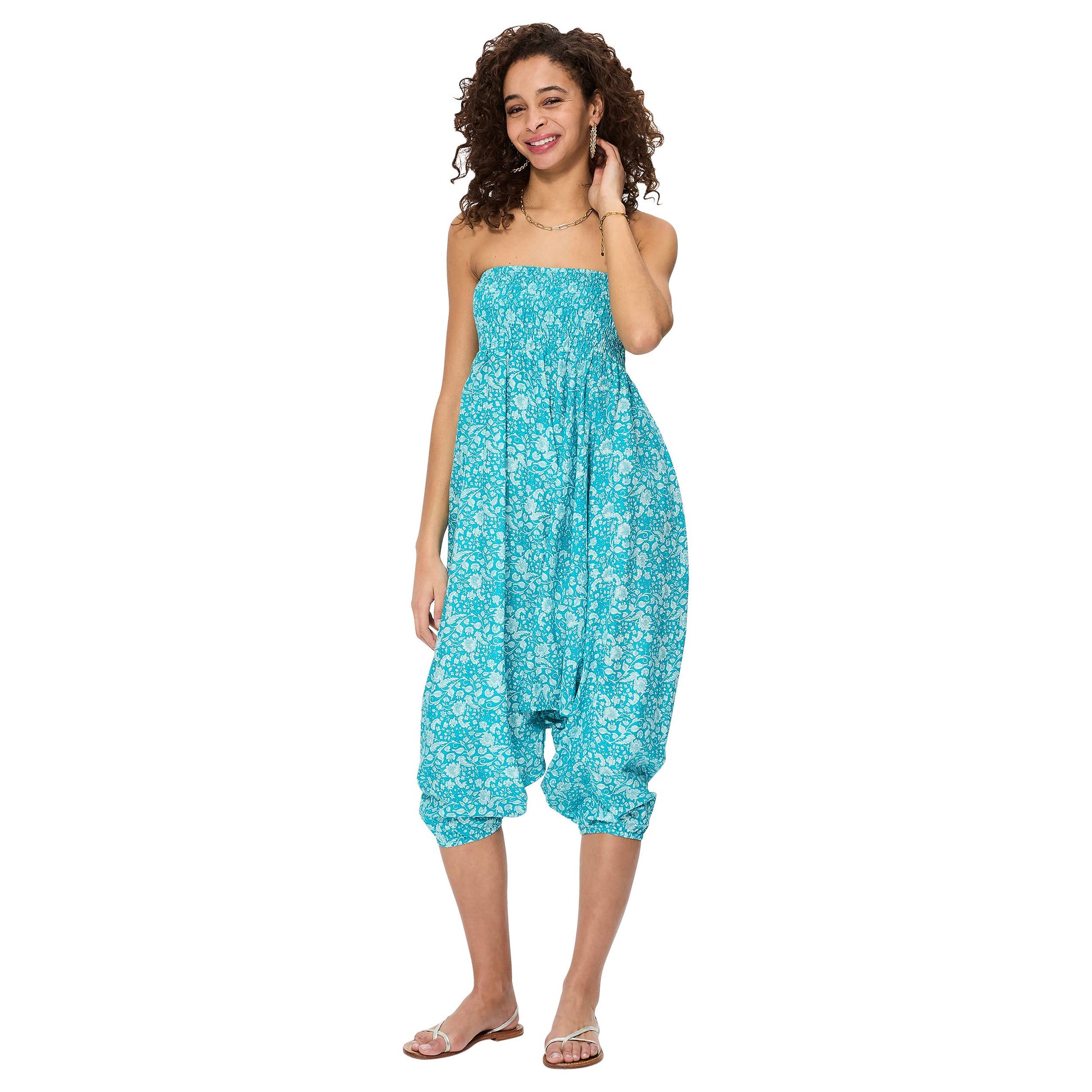 Pantaloni sarouel estivi 3 in 1 boho in cotone
