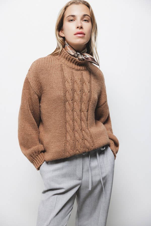 Maglione a maglia strutturata