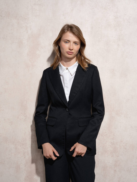 Blazer donna nero sartoriale