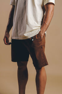 Pantaloncini da arrampicata in cotone Ecodye color caramello