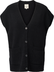 Gilet Thea in lana d’agnello nero