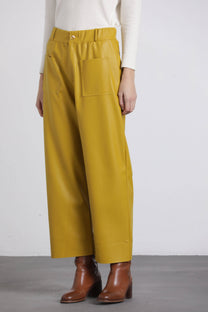 Pantaloni Napa in Ecopelle a Vita Alta