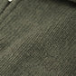 Maglia uomo in lana jacquard con zip a quarto color salvia