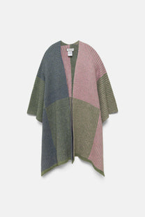 Mantella in maglia color block