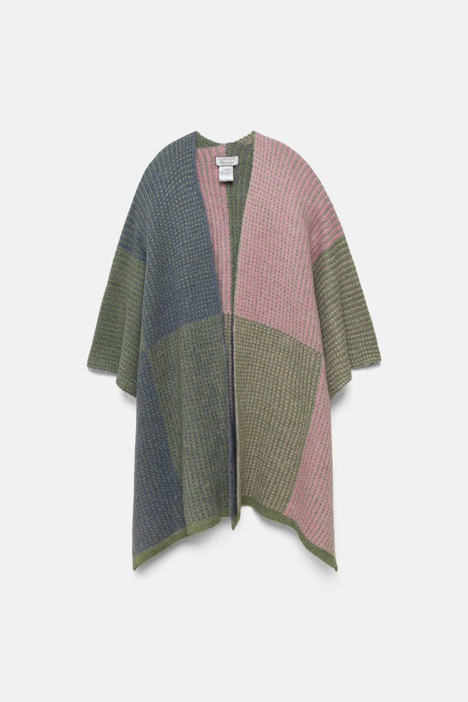 Mantella in maglia color block