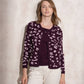 Cardigan jacquard animalier da donna