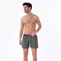Boxer in cotone biologico fantasia campeggio