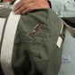 Borsa Aviator verde in cotone con patch e tracolla regolabile