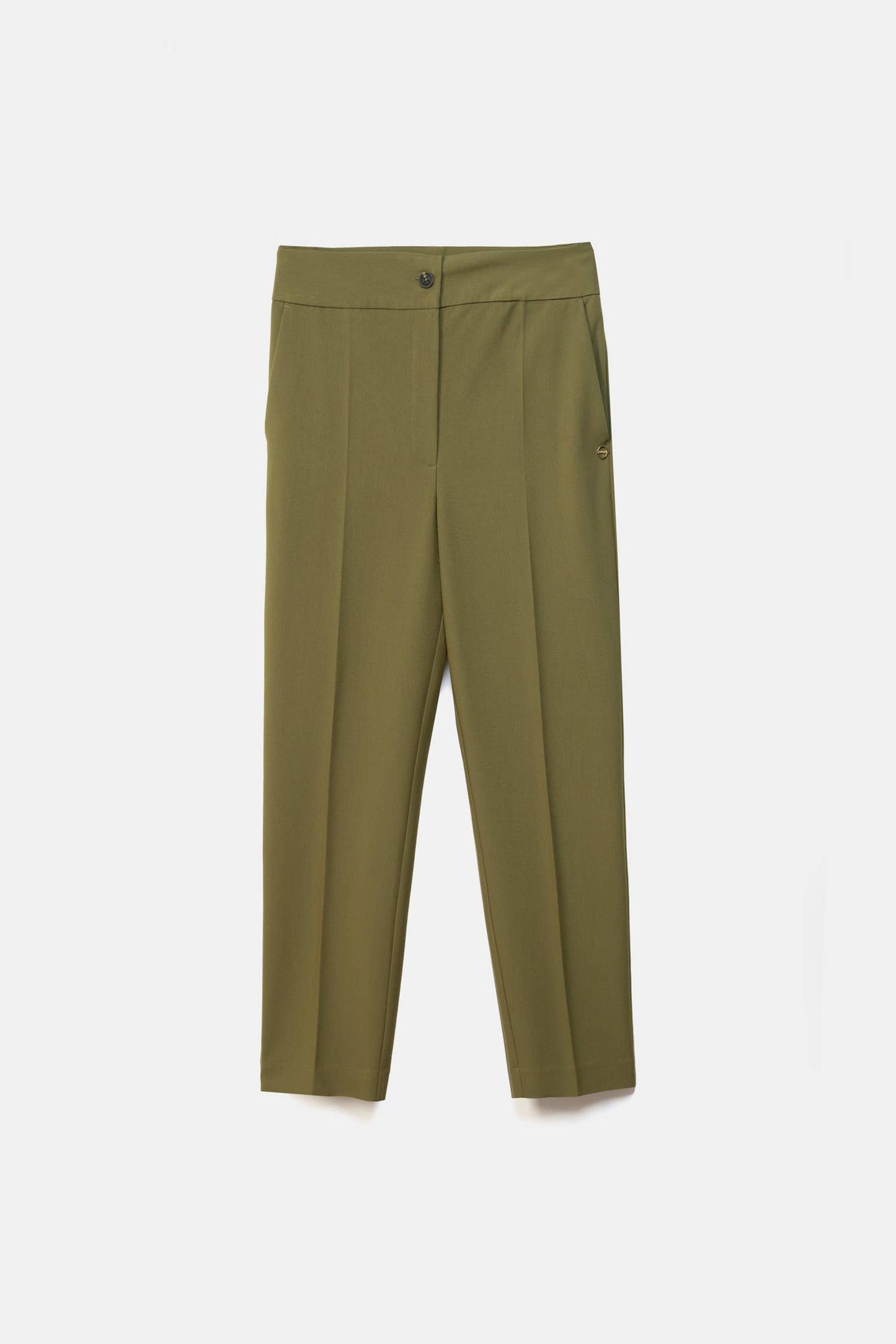 Pantaloni basic sartoriali con tasche oblique