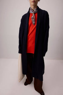 Cardigan lungo in maglia