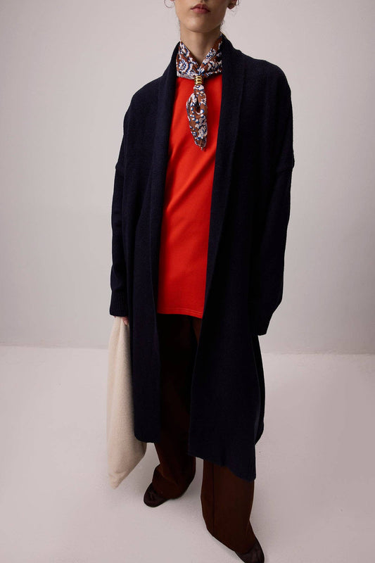 Cardigan lungo in maglia