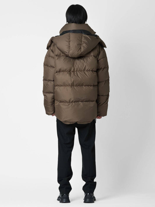 Bomber oversize con stampa testuale