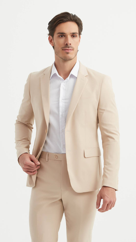 Abito uomo tre pezzi beige