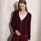 Cardigan in maglia con zip e scollo a V