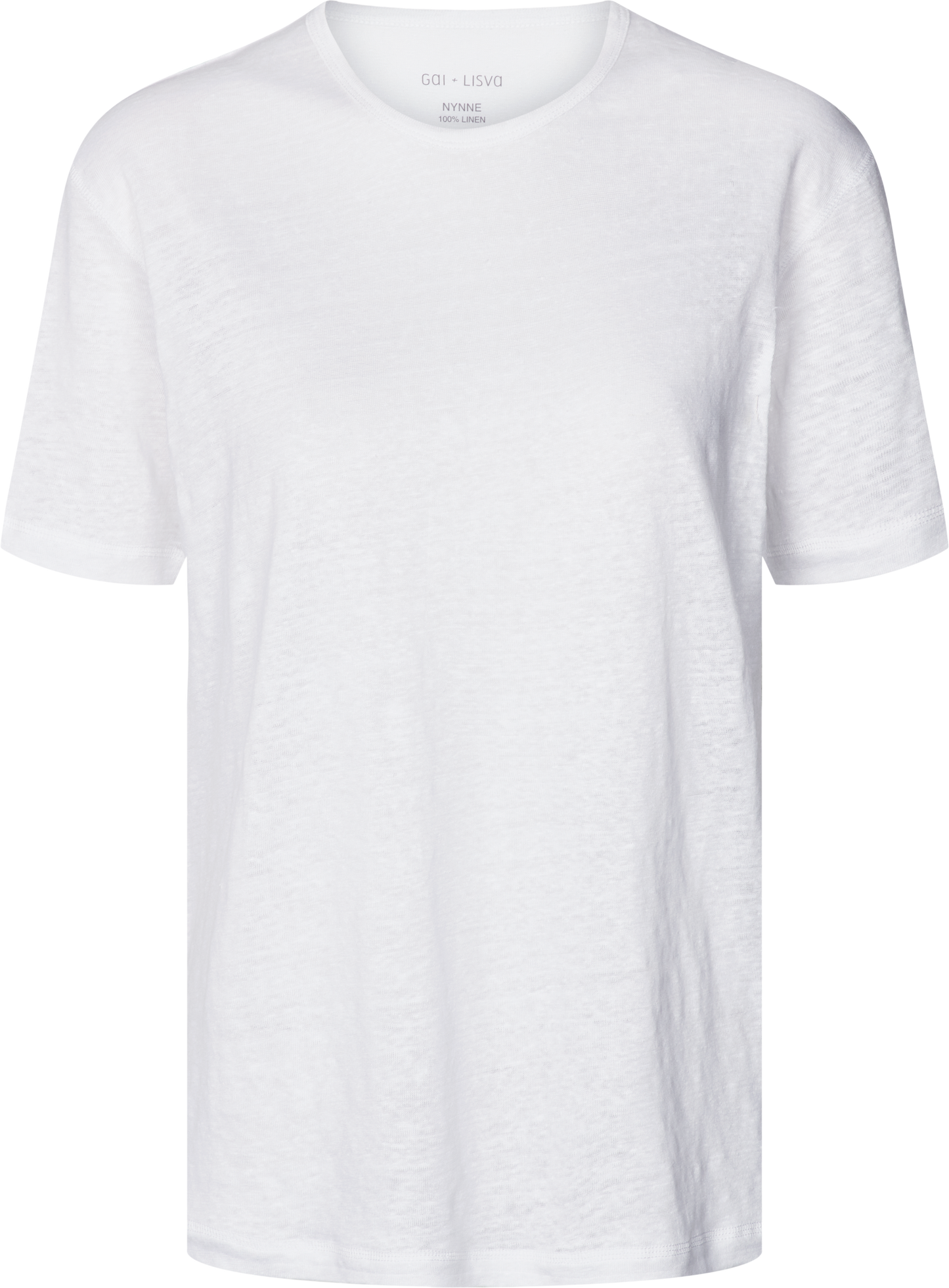 T-shirt Nynne in lino bianca