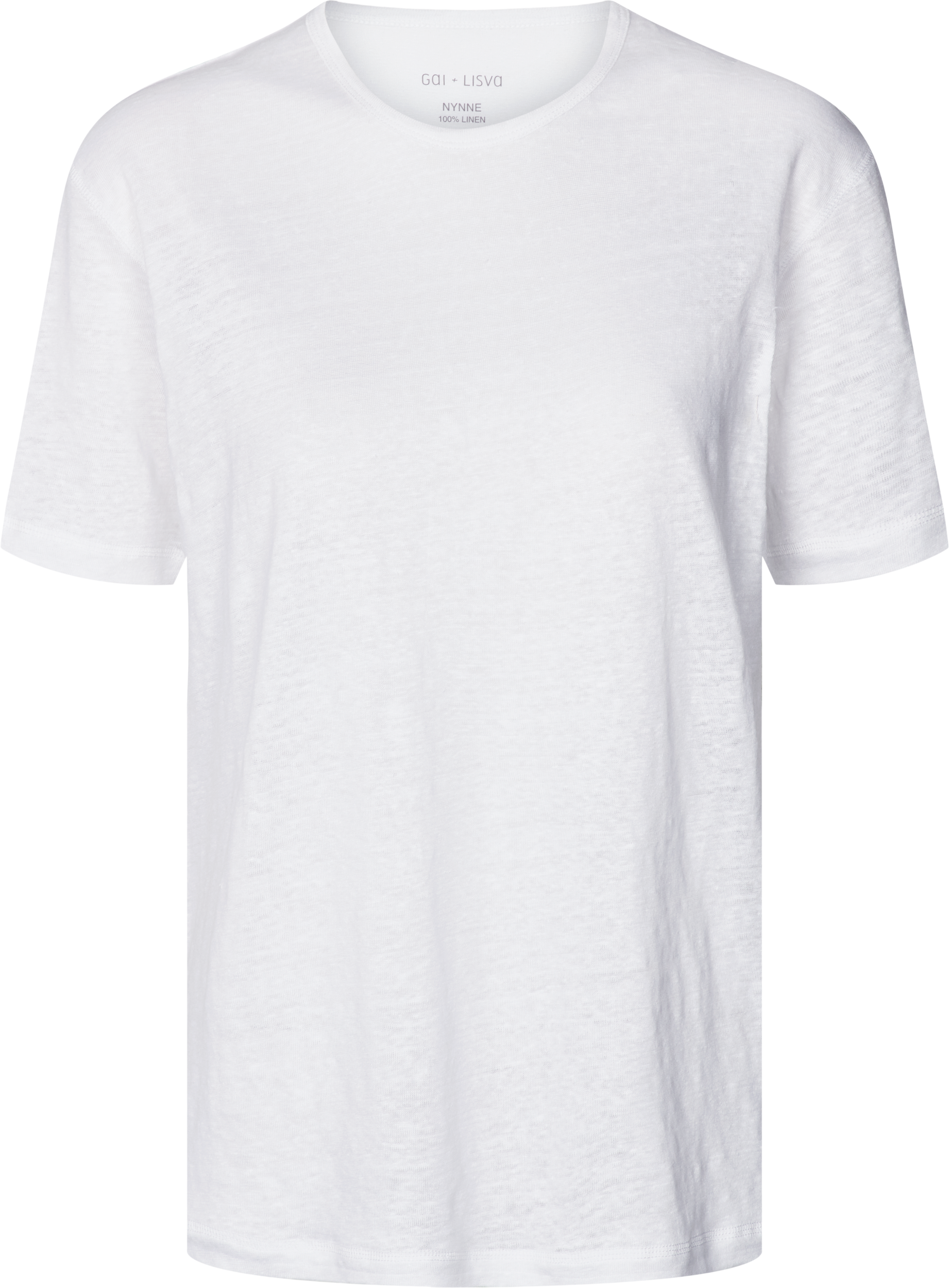 T-shirt Nynne in lino bianca