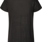 T-shirt in lino Simone nera con scollo a V