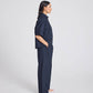 Pantaloni Thilde in popeline di cotone biologico Blu mezzanotte