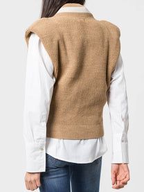Gilet in maglia Risca con scollo a V