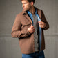 Overshirt in maglia antipiega marrone