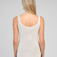 Canotta Lity écru in maglia metallizzata