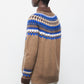 Maglione in maglia jacquard a collo alto