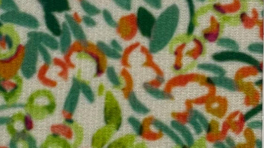 Top smanicato floreale in viscosa