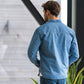 Camicia in denim leggero in cotone azzurro chiaro