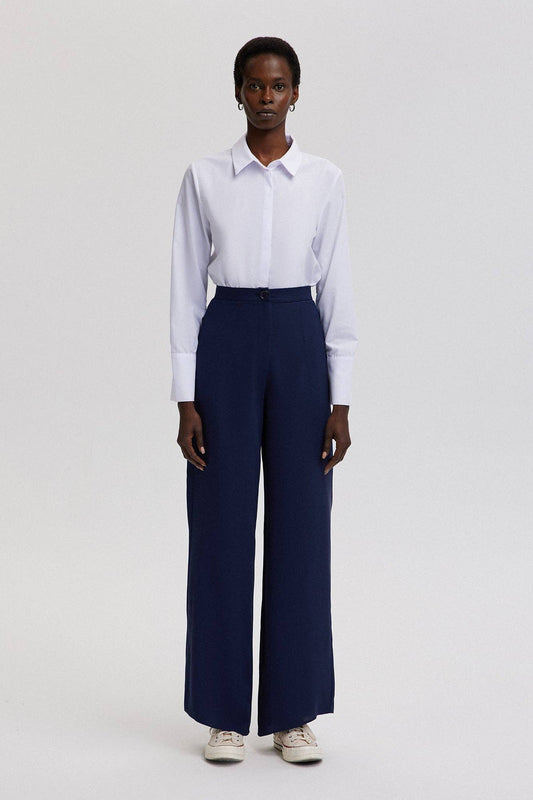 Pantaloni ampi in crêpe